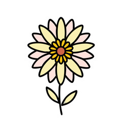 coreopsis flower vector icon, vector flower illustration, flower icon - simple vector illustration of a coreopsis flower, ideal for floral designs, botanical art, and nature-themed projects..