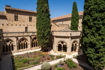 Naklejka premium The Santa María de Poblet Monastery, Poblet Abbey