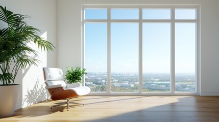 Modern Living Room with Stunning View and Natural Light