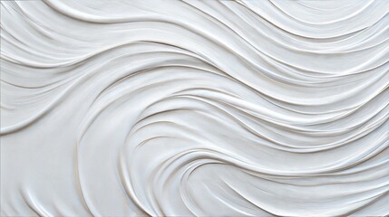 Obraz premium Abstract White Texture with Wavy Patterns - Modern Artistic Background for Design and Decoration