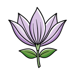 Obraz premium hosta flower vector icon, vector flower illustration, flower icon - simple vector illustration of a hosta flower, ideal for floral designs, botanical art, and nature-themed projects..