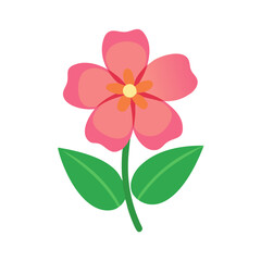 impatiens flower vector icon, vector flower illustration, flower icon - simple vector illustration of a impatiens flower, ideal for floral designs, botanical art, and nature-themed projects..