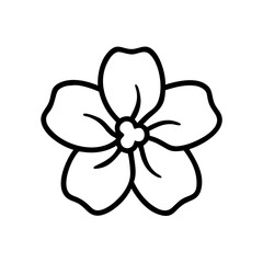 impatiens flower vector icon, vector flower illustration, flower icon - simple vector illustration of a impatiens flower, ideal for floral designs, botanical art, and nature-themed projects..