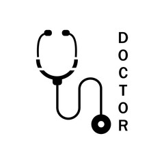 Stethoscope icon logo. Doctor icon. Medical
 tools