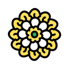 lantana flower vector icon, vector flower illustration, flower icon - simple vector illustration of a lantana flower, ideal for floral designs, botanical art, and nature-themed projects..