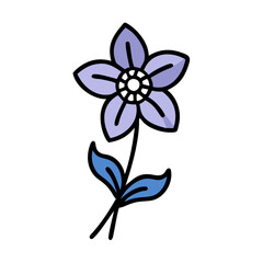 larkspur flower vector icon, vector flower illustration, flower icon - simple vector illustration of a larkspur flower, ideal for floral designs, botanical art, and nature-themed projects..