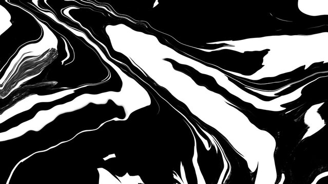 Abstract black and white swirling pattern.