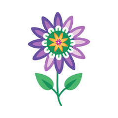 passionflower vector icon, vector flower illustration, flower icon - simple vector illustration of a passionflower, ideal for floral designs, botanical art, and nature-themed projects..