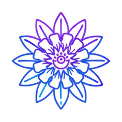 passionflower vector icon, vector flower illustration, flower icon - simple vector illustration of a passionflower, ideal for floral designs, botanical art, and nature-themed projects..