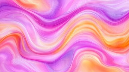 Obraz premium Abstract Wavy Pattern in Pink, Orange, and Yellow Hues
