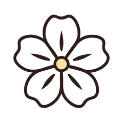 phlox flower vector icon, vector flower illustration, flower icon - simple vector illustration of a phlox flower, ideal for floral designs, botanical art, and nature-themed projects..
