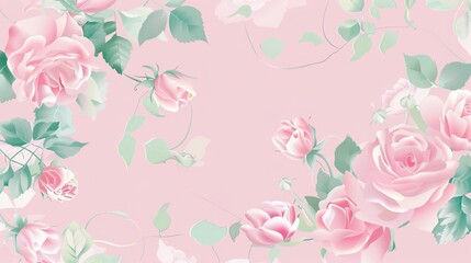 pink rose background: A Symphony of Delicate Beauty，this pink rose background is sure to add a touch of charm.