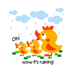 Cute Cartoon illustration designs are suitable for children's t-shirt designs, screen printed t-shirts, greeting cards and others.