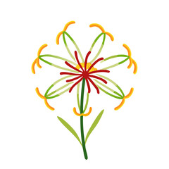 spider lily flower vector icon, vector flower illustration, flower icon - simple vector illustration of a spider lily flower, ideal for floral designs, botanical art, and nature-themed projects..