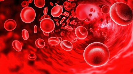 Flow of Red Blood Cells Visualization