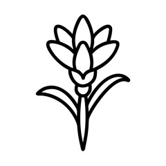 tuberose flower vector icon, vector flower illustration, flower icon - simple vector illustration of a tuberose flower, ideal for floral designs, botanical art, and nature-themed projects..
