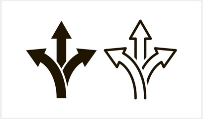 Trafic way icon isolated Road arrow Sketch print vector stock illustration