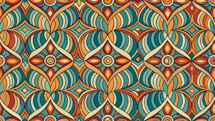 Vintage Retro Geometric Seamless Pattern	