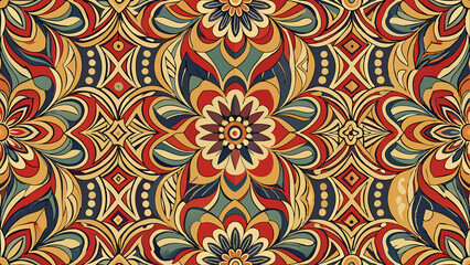 Vintage Retro Geometric Seamless Pattern	