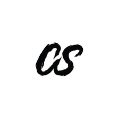 CS monogram logo design letter text name symbol monochrome logotype alphabet character simple logo