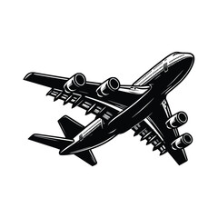 Airplane Black Vector,SVG,Airplane Svg, Airplane SCG, Travel Svg, Airplane Silhouette, Airplane Png, Aeroplane Svg, Airplane Heart Svg