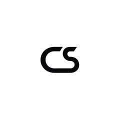 CS monogram logo design letter text name symbol monochrome logotype alphabet character simple logo