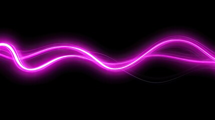 Dynamic Pink Wave on Black Background