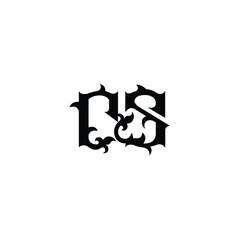 CS monogram logo design letter text name symbol monochrome logotype alphabet character simple logo