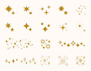 Set of 18 sparkle vectors