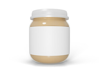 Baby Food Glass Jar Mockup