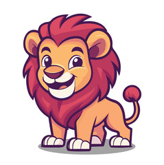 A Cute Lion Vector Illustration