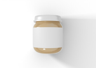 Glass Jar Baby Food Packaging Mockup