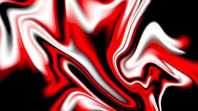 Abstract, red, white, black, flowing, liquid, design, background.