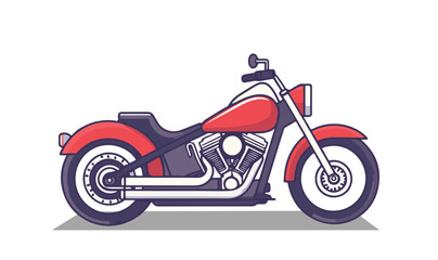 Fototapeta premium A cartoon motorcycle vector clipart illustration
