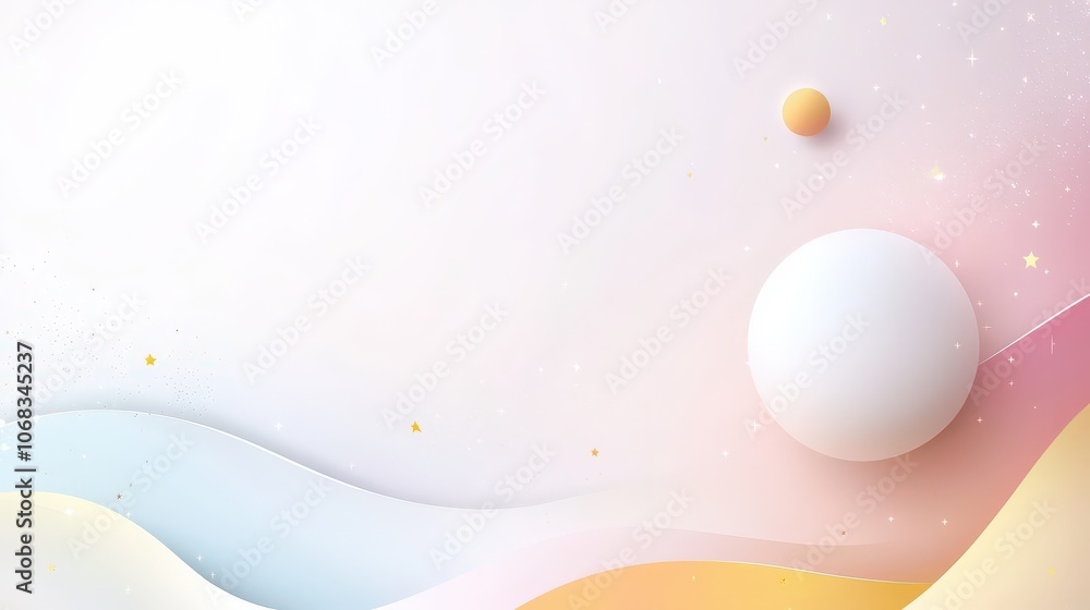 Poster a minimalist galaxy background featuring soft colors and subtle star patterns, perfect for creating 