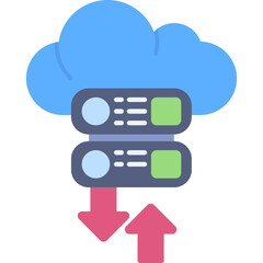Fototapeta premium Cloud Hosting Icon