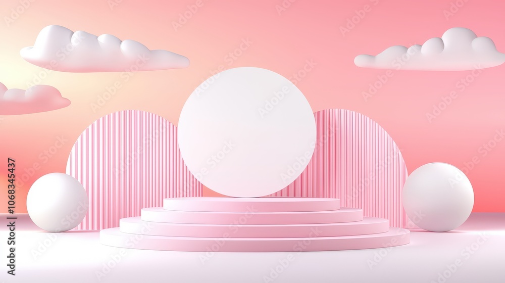 Poster a minimalist pink background showcasing simple designs and smooth gradients, ideal for creating mode