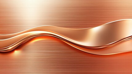 Obraz premium A rich rose gold background with metallic accents and smooth surfaces, ideal for creating sophisticated visuals for fashion, beauty, or luxury products.