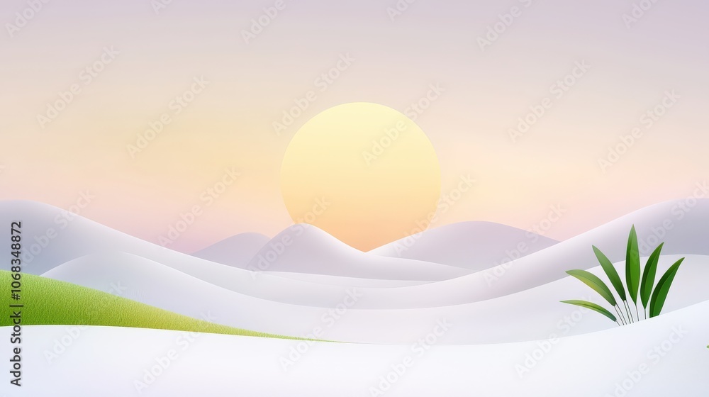 Aufkleber a serene aesthetic background featuring soft gradients and calming colors, ideal for creating tranqu