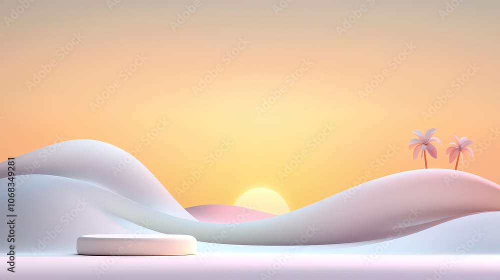 Poster a serene minimalistic background featuring soft colors and clean lines, perfect for enhancing modern