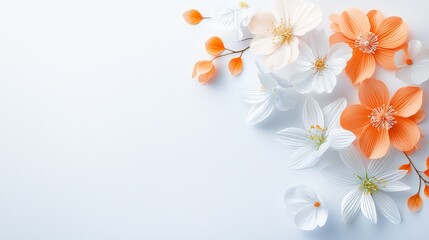 Naklejka premium A serene floral background showcasing soft petals and gentle hues, ideal for crafting calming visuals for wellness-themed designs or relaxation projects.
