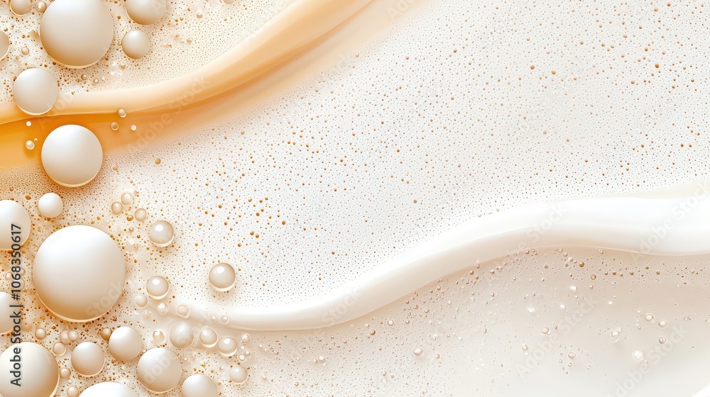 Poster a soft cream marble background with gentle gold flecks, perfect for creating warm and inviting visua