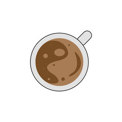 Coffee cup icon on white background.