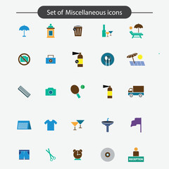 flat icons for web and mobile applications