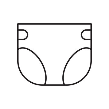 recommend clip art: Diaper icon. isolated vector icon.