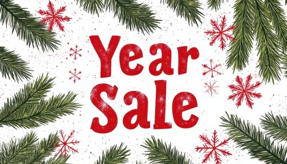 Year End Sale Christmas Offer.