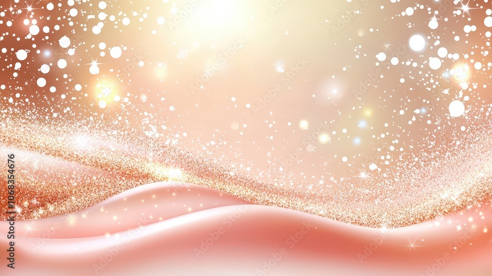 Poster a textured rose gold background featuring delicate patterns and sparkles, perfect for adding a touch