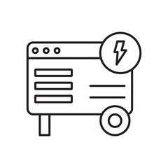 Electric generator icon. isolated vector icon.