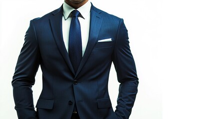 Stylish Man in Tailored Suit with Confident Posture