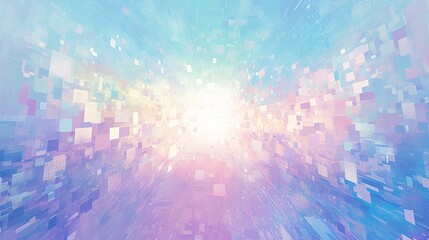 カラフルに光る抽象的な背景　AI